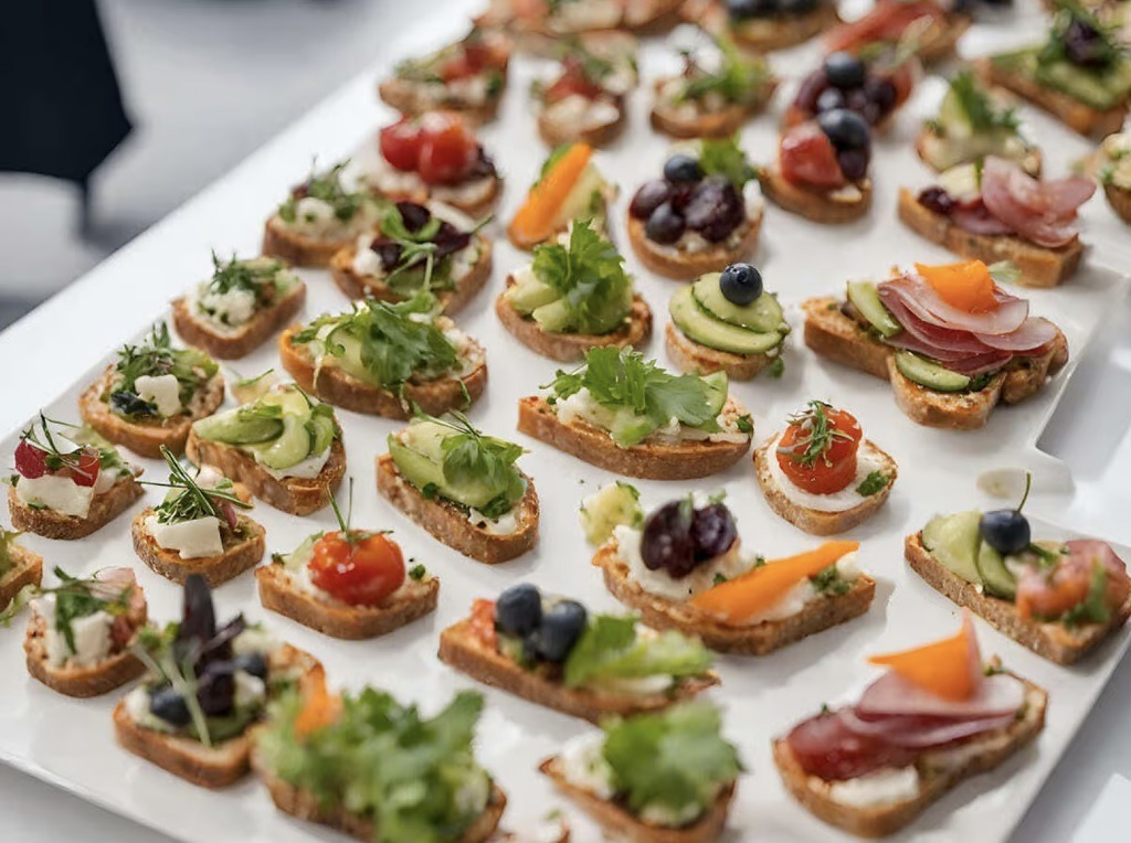 irodai partik bekészítés szendvicsek